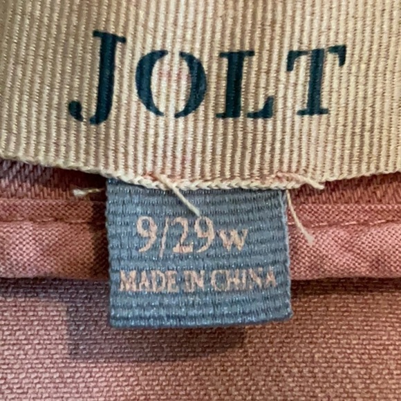 Jolt Washed Pink  Seamed Mini Skirt - Picture 9 of 10